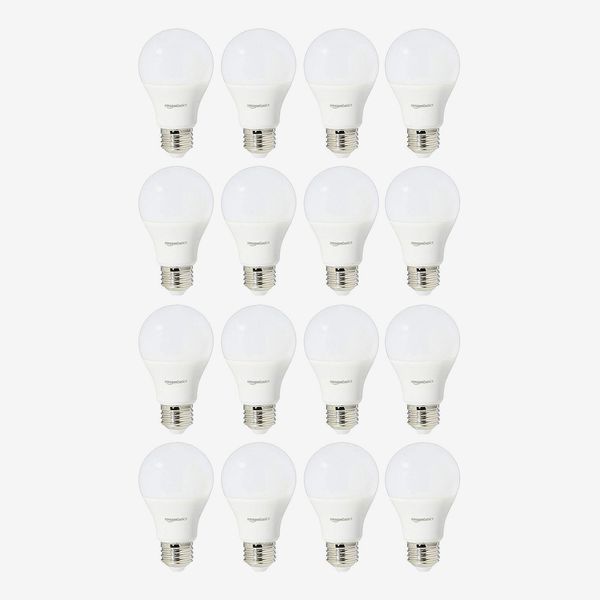 AmazonBasics 60 Watt Equivalent Non-Dimmable A19 LED Light Bulb, Soft White (16-Pack)