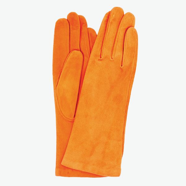 Sermoneta Gloves Suede Cashmere Lined Medium Length Gloves