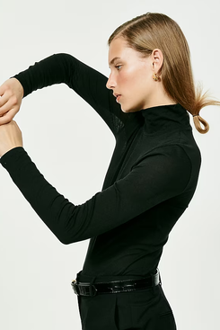 Black tissue turtleneck sale