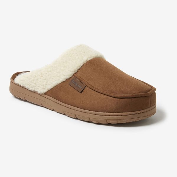 Dearfoams Cozy Comfort Men's Microsuede Moc Toe Scuff Slippers