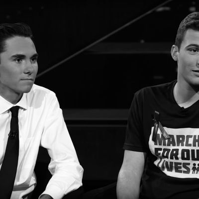 David Hogg and Cameron Kasky.