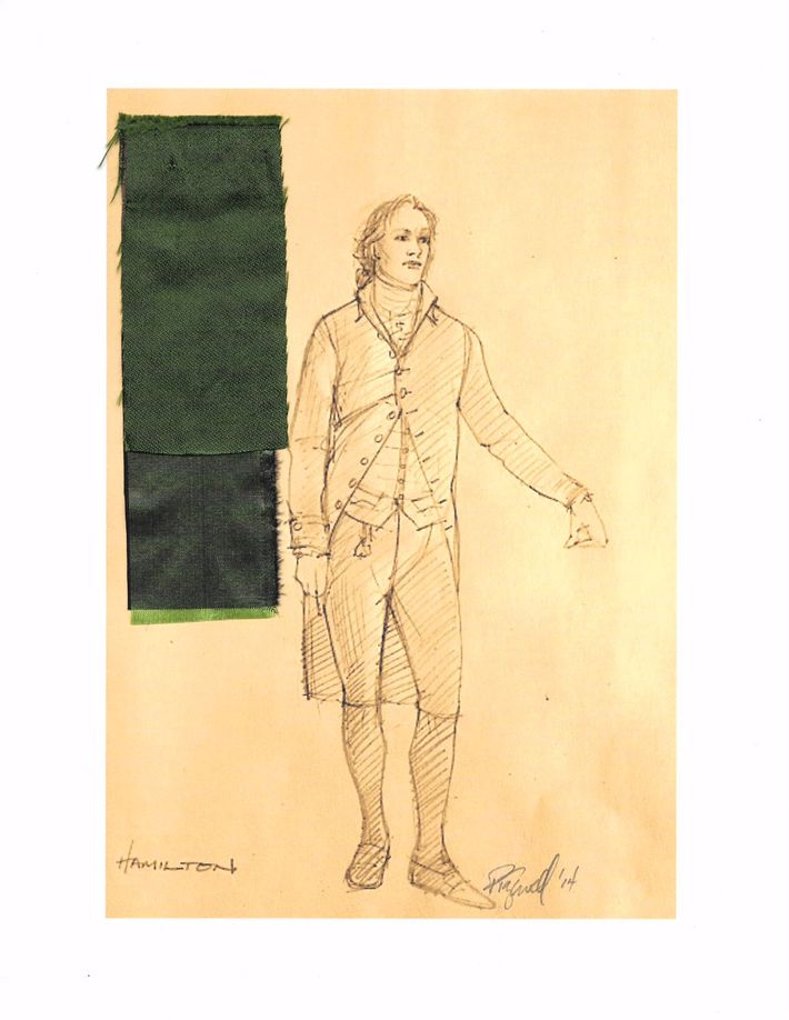 See the Original Sketches of Hamilton Costumes
