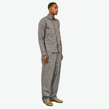 Salter House Black & White Grid Pan Collar PJs