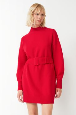& Other Stories Belted Mini Knit Dress