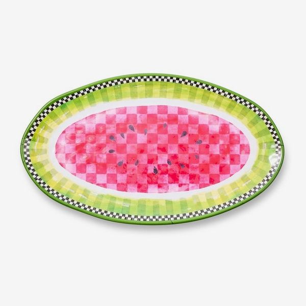 MacKenzie Childs Watermelon Melamine Oval Platter