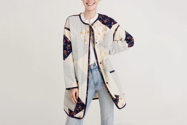 Madewell x The New Denim Project® Patchwork Cocoon Coat