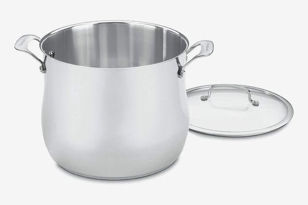 Cuisinart Contour Stainless 12-Quart Stockpot with Glass Cover