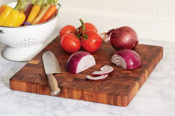 wooden vegetable chopping board