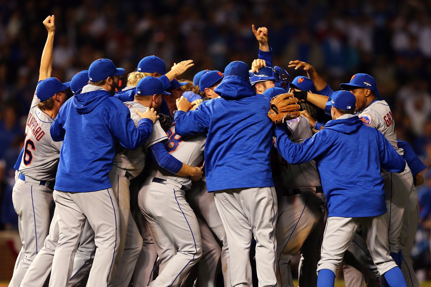 New York Mets Take October Majestic Men's Blue 2015 Postseason