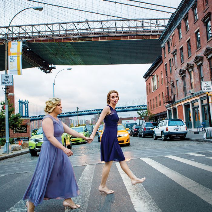 Newlyweds Amanda Jenkins and Sheri Bourke.