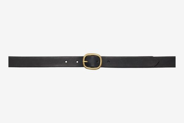 Maximum Henry Black-and-Gold Slim Oval Belt