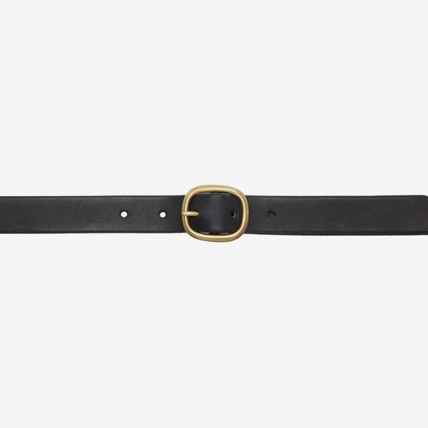 Maximum Henry Black-and-Gold Slim Oval Belt