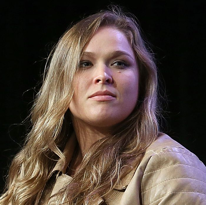 Ronda Rousey speaks during a South by Southwest Sports panel at the Austin Convention Center on March 14, 2015, in Austin, Texas.