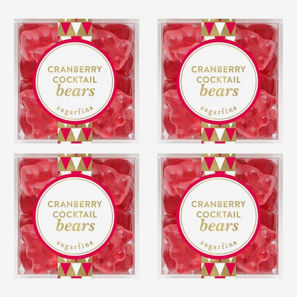 Sugarfina Cranberry Cocktail Bears Set of 4 Candy Cubes