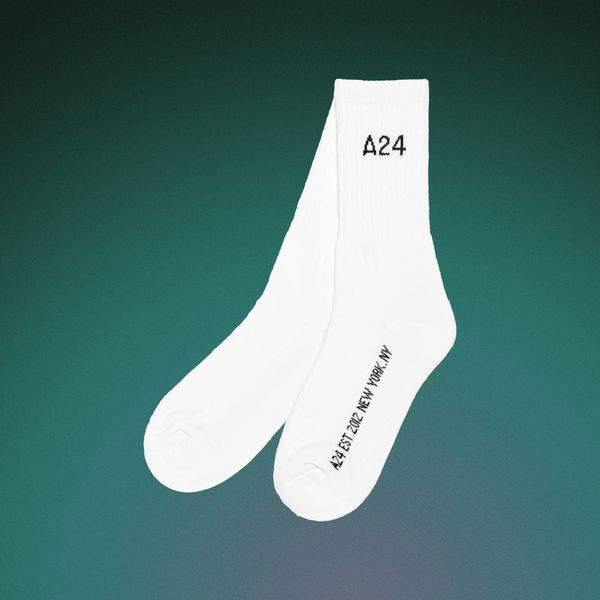 A24 White Sport Socks