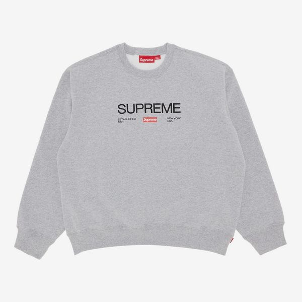 Supreme Established Crewneck ‘Heather Grey’