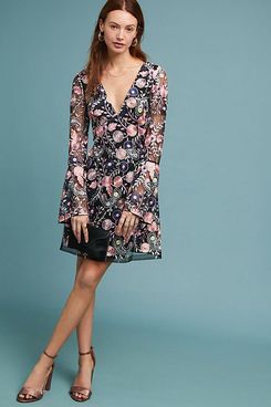 ML Monique Lhuillier Roupell Embroidered Dress