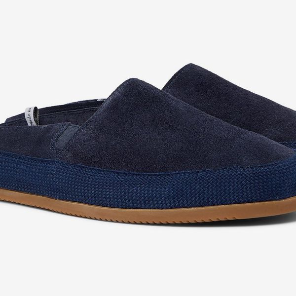 Mulo + Hamilton and Hare Shearling-Lined Suede Backless Slippers