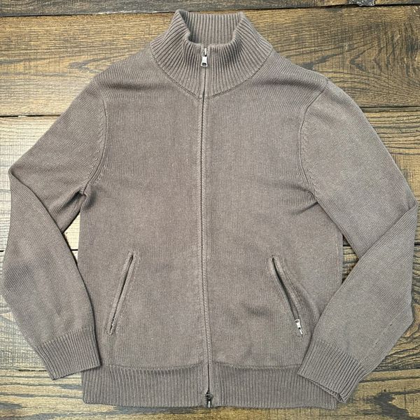 Banana Republic Silk and Cashmere Zip-Up Sweater