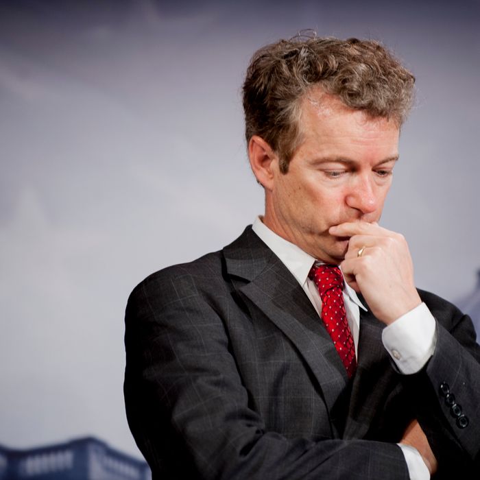 March 8, 2012 - Washington, District of Columbia, U.S. - Senator RAND PAUL (R-KY) during a news conference on Capitol Hill on Thursday where he announced an alternative 2013 budget proposal that Republicans plan to introduce in the Senate. (Credit Image: ? Pete Marovich/ZUMAPRESS.com)