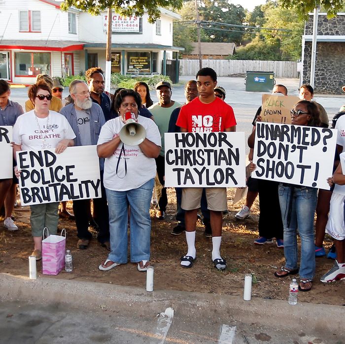 Christian Taylor demonstration in Arlington, Texas