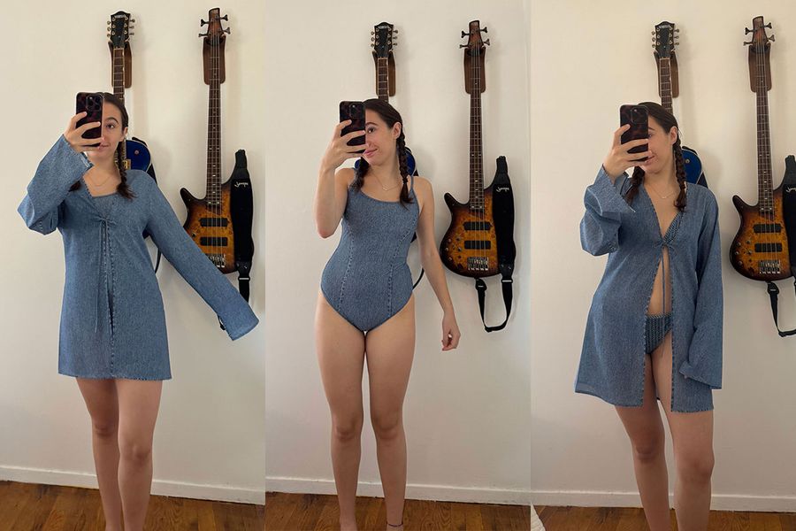 I Tried Rag & Bone’s Trompe l’Oeil Denim Swimsuit
