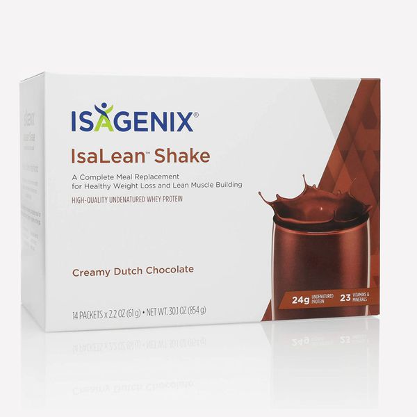Isagenix IsaLean Whey Protein Shake, Chocolate Holandês Cremoso, 14 Pacotes