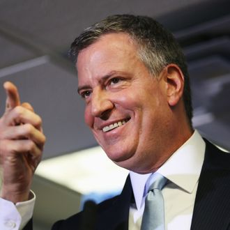 New York City Mayor-Elect Bill de Blasio holds a press conference to announce members of his senior leadership team on December 4, 2013 in New York City. The de Blasio administration is due to take office on January 1.