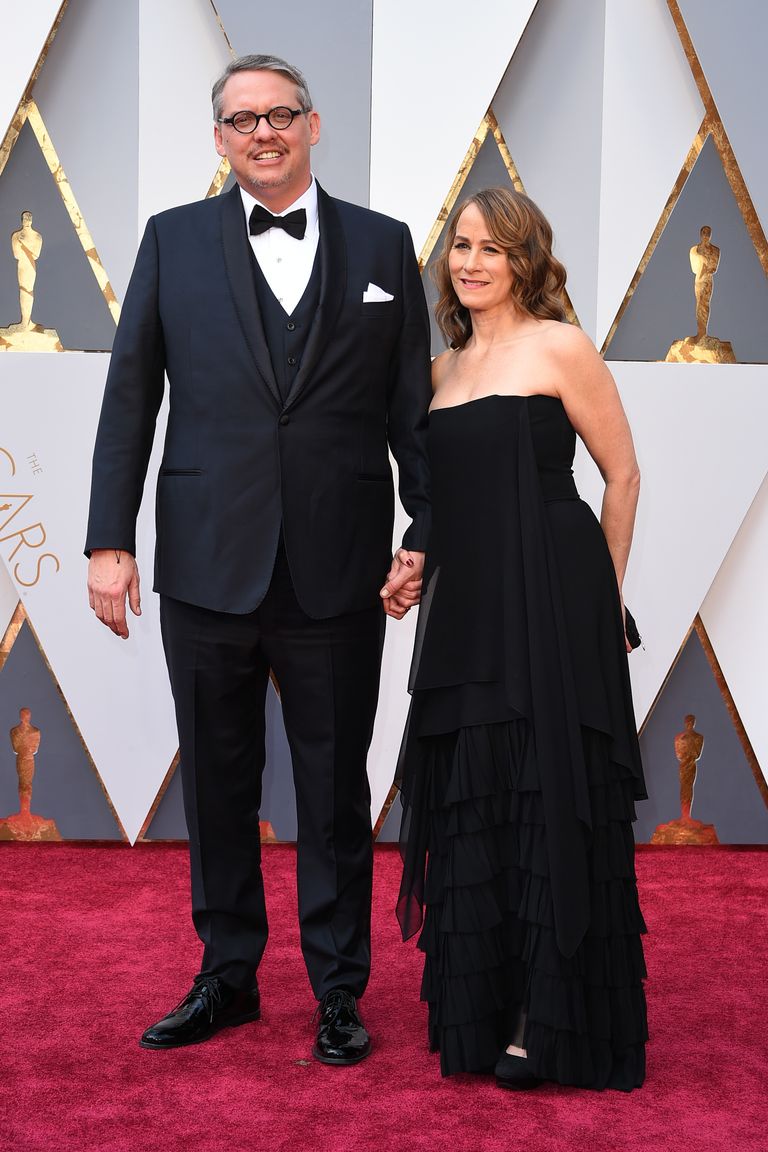 Adam McKay and Shira Piven 
Suit by J.Hilburn.