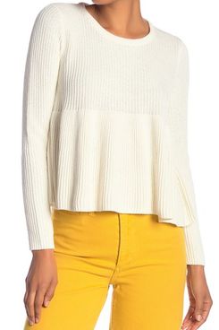 Madewell Ribbed Swing Pullover Sweater