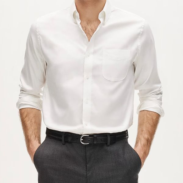 J.Crew Slim Bowery Performance Stretch Oxford Shirt with Button-Down Collar