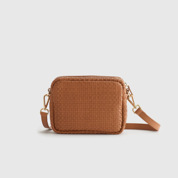 Quince Italian Leather Handwoven Crossbody