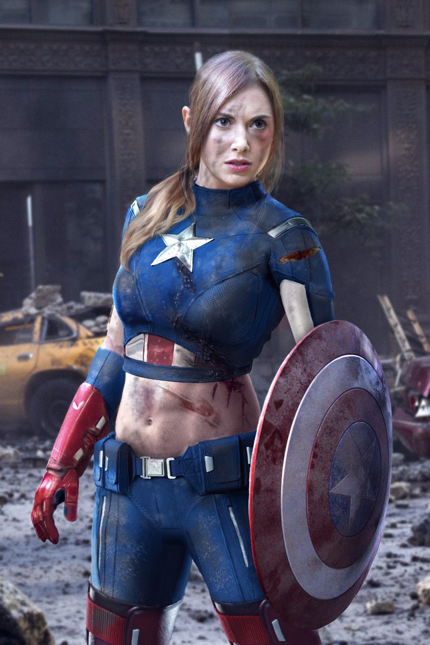 See Alison Brie As Captain America