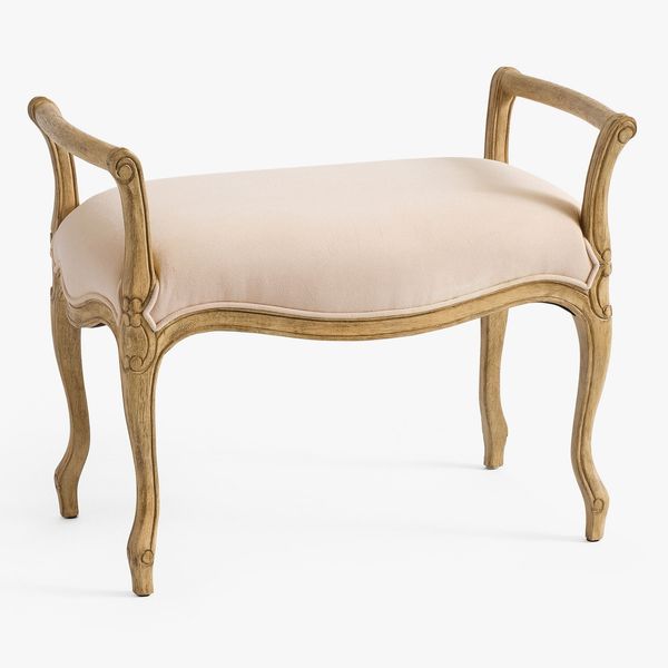 Pottery Barn LoveShackFancy Upholstered Vanity Stool