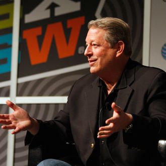 Former Vice President of the United States Al Gore speaks onstage at Sean Parker Presentation during the 2012 SXSW Music, Film + Interactive Festival at Austin Convention Center on March 12, 2012 in Austin, Texas.