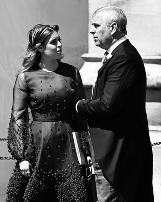 Princess Beatrice and Prince Andrew.