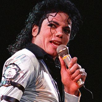 American pop music star Michael Jackson sings 13 O