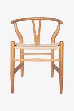 Stone & Beam Classic Wishbone Dining Chair, 22.4”W, Natural / Natural