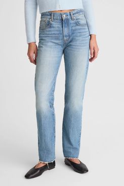 Alexa Chung for Madewell Franny Straight Jean in Oakwick Wash