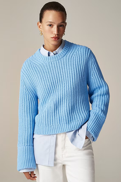 J.Crew Heritage Cotton Fisherman Crewneck Sweater