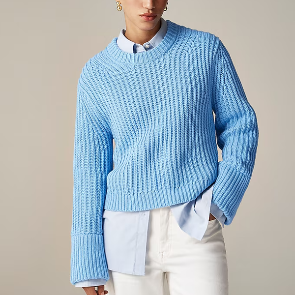 J.Crew Heritage Cotton Fisherman Crewneck Sweater