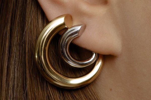 Charlotte Chesnais Monie Small Vermeil Hoop Earrings 