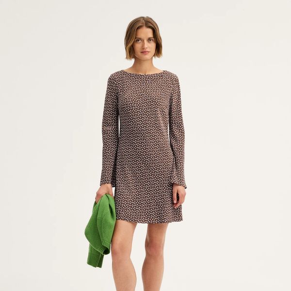 Madewell Long-Sleeve Boatneck Mini Dress