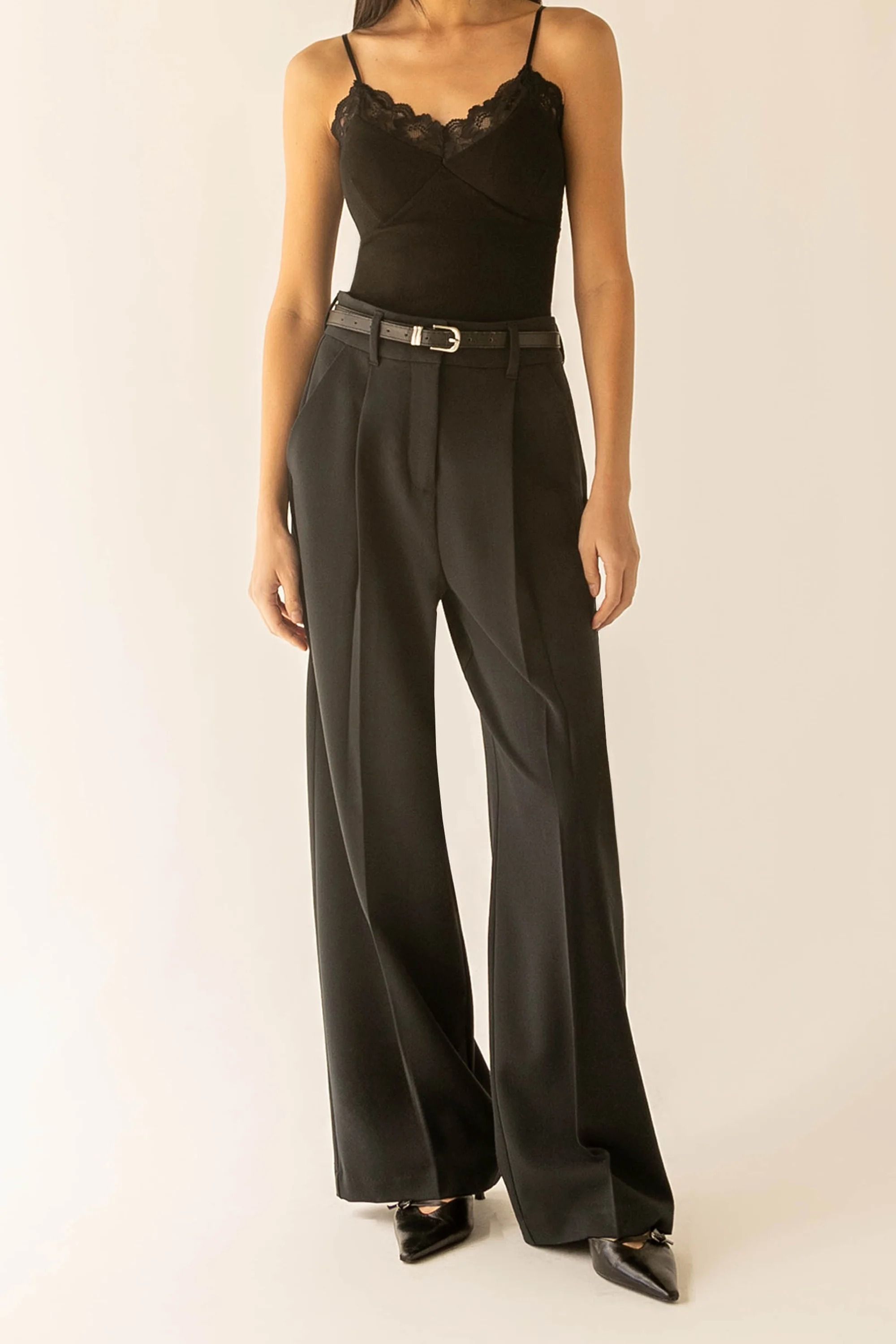 flattering wide leg trousers