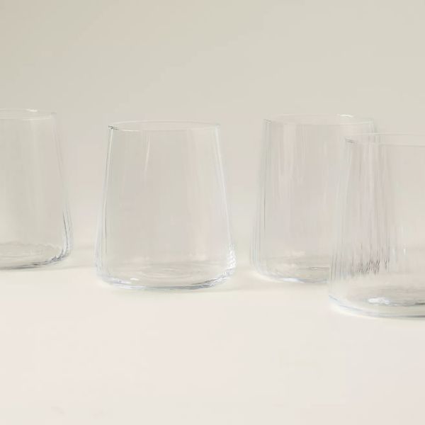 Anthropologie Reflections Stemless Wine Glasses, Set of 4