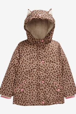 Mini Boden Kids’ Leopard Print High-Pile Fleece Lined Jacket