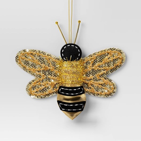 Christmas Fabric Bee Ornament - Wondershop™