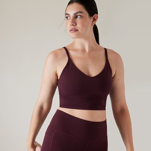 Athleta Elation V-Neck Longline Bra A-C