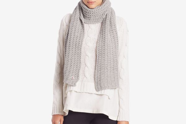 Moncler Virgin Wool Knit Scarf
