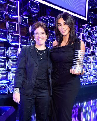 Kara Swisher and Kim Kardashian at the Webby Awards.